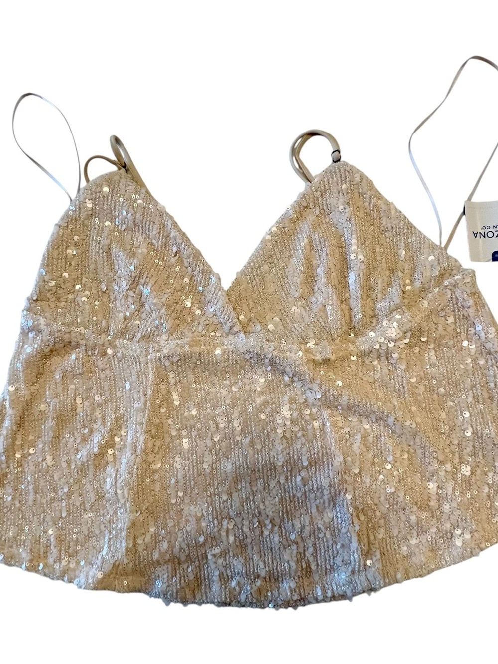 Arizona Jean Company Champagne Sequin Chemise